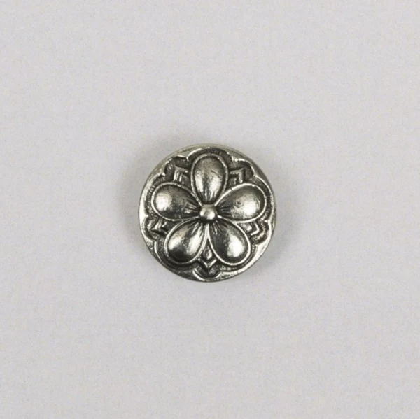 Tin button 16.5mm w / eye FLOWER