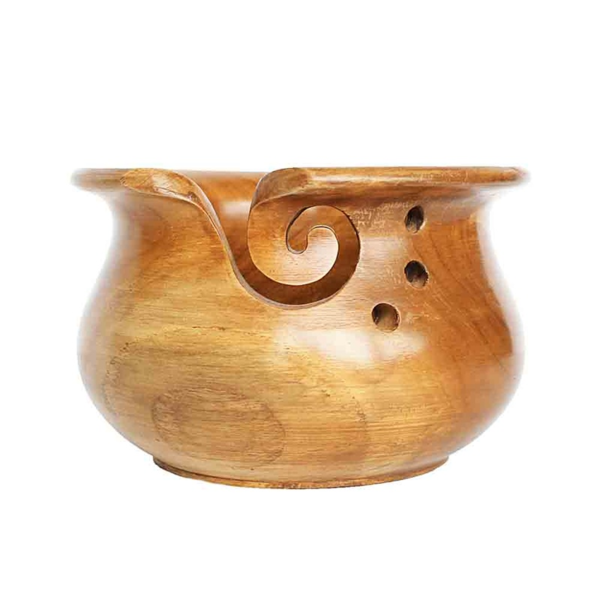 Scheepjes yarn bowl Light Teak wood