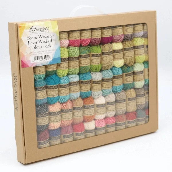 Scheepjes Stone Washed & River Washed Colour Pack - 58x10g