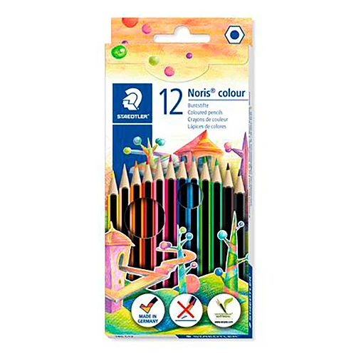 STAEDTLER Noris Club Coloured pencils + Pencil & Eraser, 12 + 2 pcs