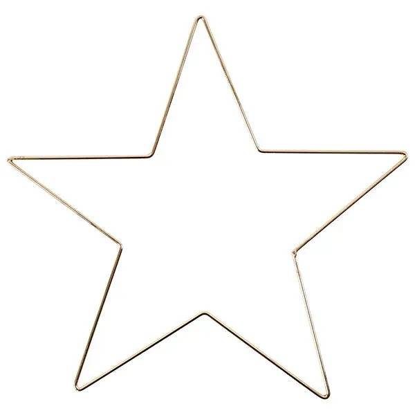 Metal star Gold 30 cm, 1 pcs