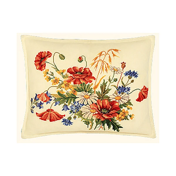 Embroidery Kit Cushion Cornflower