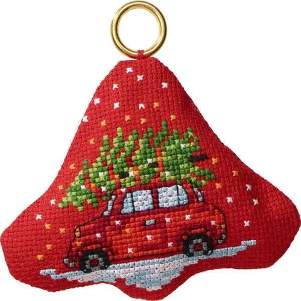Embroidery kit Christmas hanging car with Christmas tree