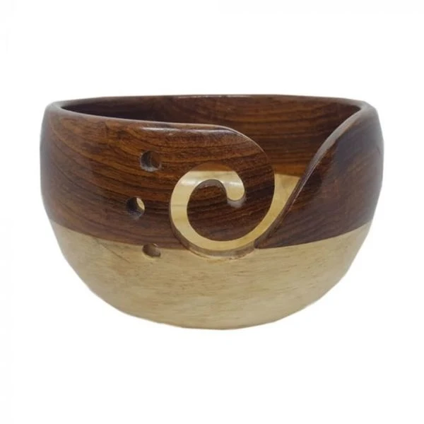 Pine Wood Wood Yarn Bowl Authentic, Wooden Yarn Bowl, Holder Gift for  Knitting & Crochet Wooden Yarn Holder 