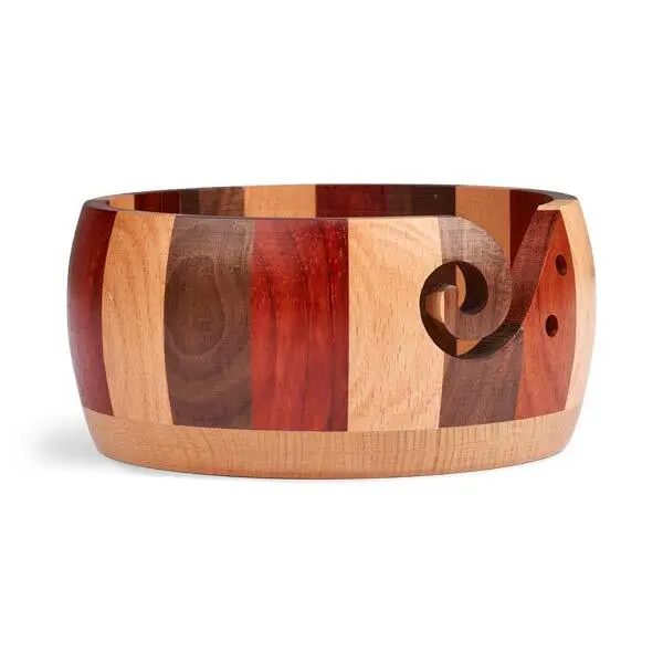 LindeHobby Wooden Yarn Bowl, 3 colors
