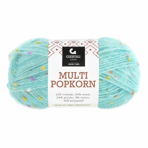 Gjestal Multi Popkorn 507 Light Turpuoise