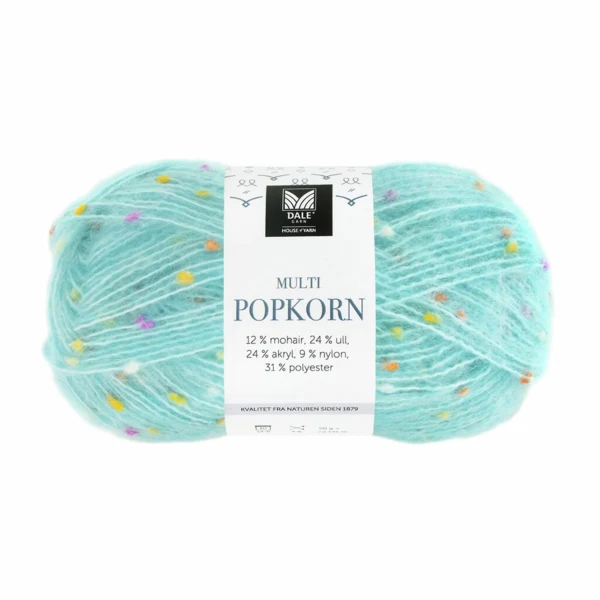 Gjestal Multi Popkorn 507 Light Turquoise