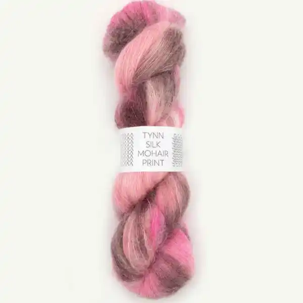 Sandnes Tynn Silk Mohair Print 4700 Pink Berries