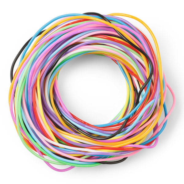 HobbyArts Stitch Wires, Mixed Colors, 2 mm, 300 cm, 12 pcs