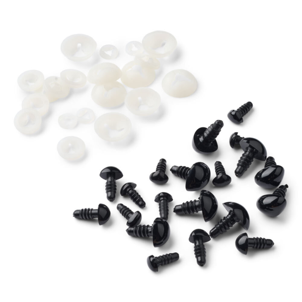 HobbyArts Safety Nose Triangular Mix, Black, 20 pcs.