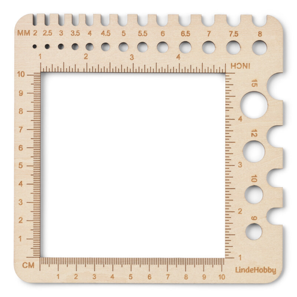 LindeHobby Knitting Gauge