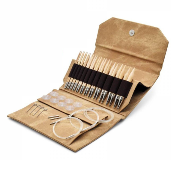 LYKKE Interchangeable Circular Needle Set Naturale, Tan, 5"