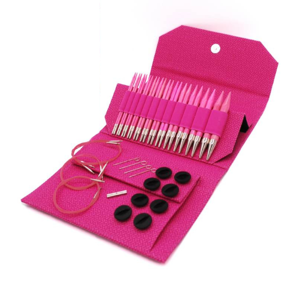 LYKKE Interchangeable Circular Needle Set Blush, Magenta, 5"