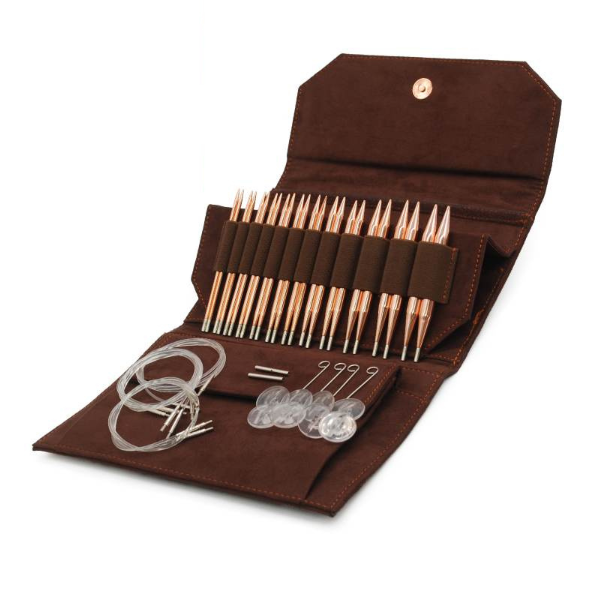 LYKKE Interchangeable Circular Needle Set Cypra, Brown, 5"