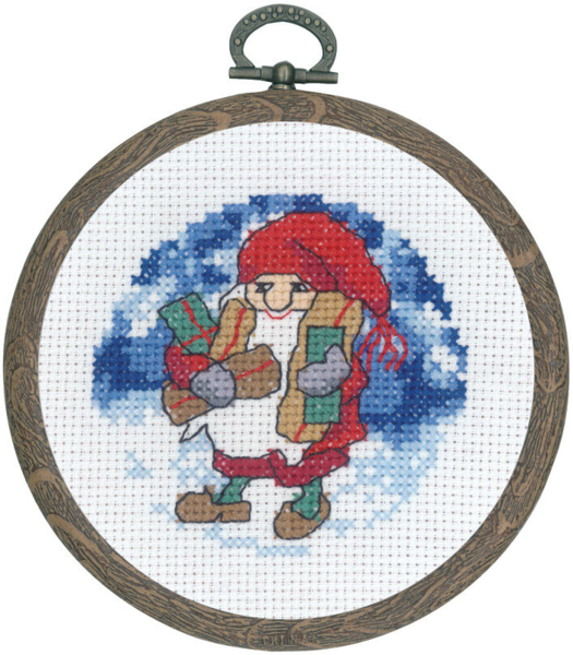 Embroidery Kit Santa with Gift M 5957/60 10 Ø cm / 4 dia. in