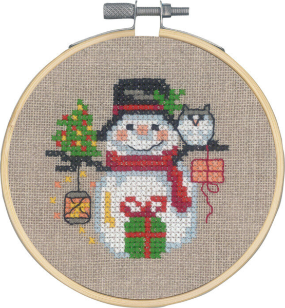Embroidery Kit Snowman with 5810/10 10 Ø cm / 4 in dia.