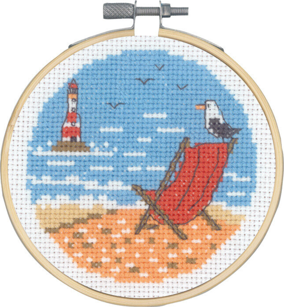 Embroidery Kit Deck chair / seagulls w/ 5810 / 10 10Ø