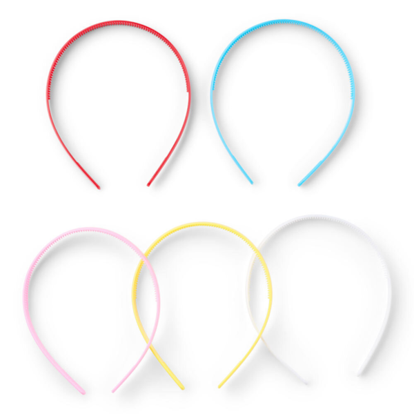 LindeHobby Hair Band, Multi Color, 12 mm, 5 pcs