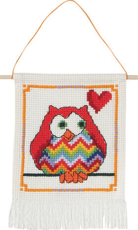 Embroidery Kit MFK Red Owls 5118/19 15 x 21 cm / 5.91 x 8.27 in