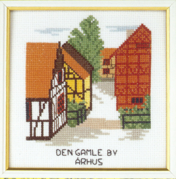 Embroidery Kit The Old Town 15 x 15 cm / 5.91 x 5.91 in