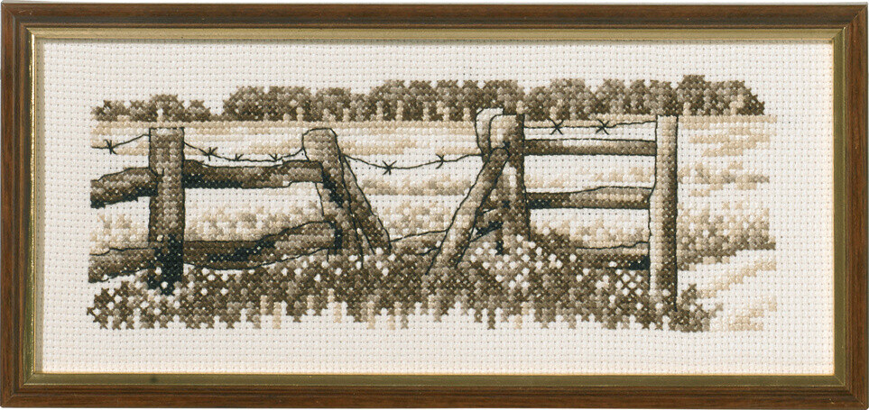 Embroidery Kit Fence R5619 22 x 9 cm / 8.66 x 3.54 in.