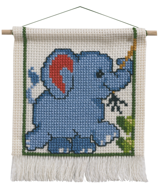 Embroidery Kit MFK Elephant 16 x 18 cm / 6.3 x 7.09 in with 5119/18