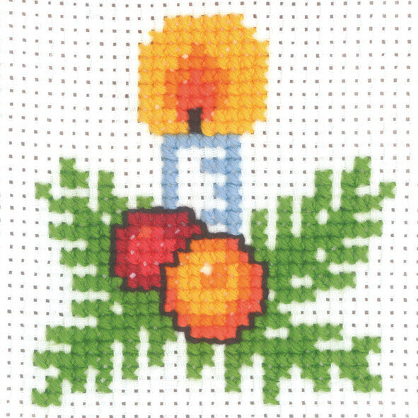 Embroidery Kit Candle 10 x 10 cm / 3.94 x 3.94 in