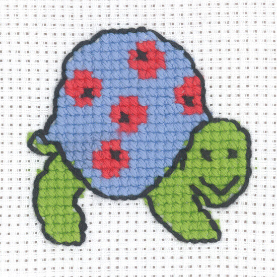 Embroidery Kit Turtle 8 x 8 cm / 3 x 3 in