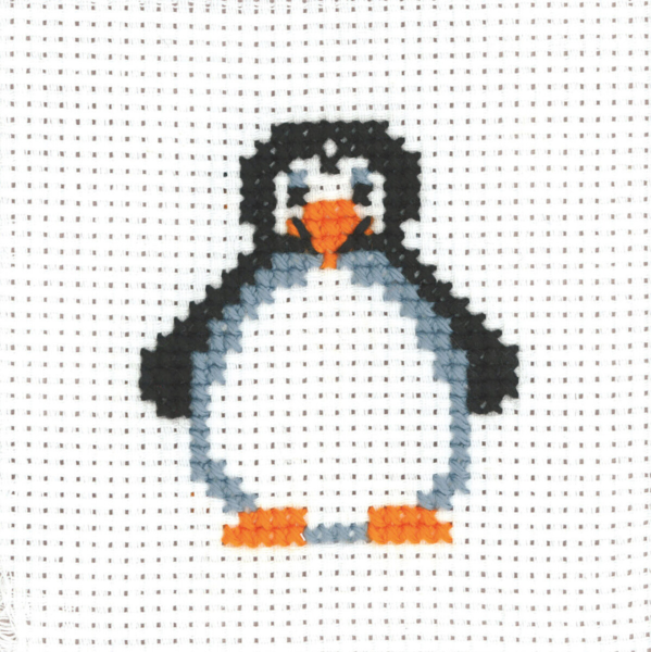 Embroidery Kit MFK Penguin 8 x 8 cm / 3.15 x 3.15 in