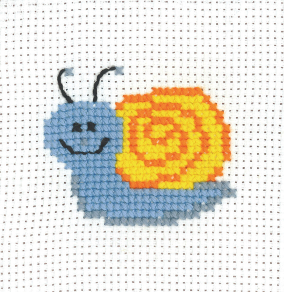 Embroidery Kit MFK Snail 8 x 8 cm / 3.15 x 3.15 in