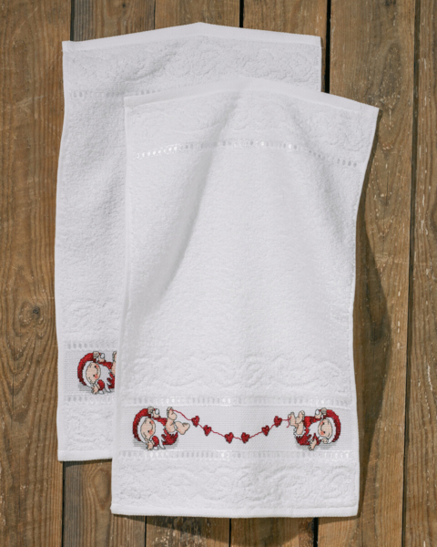 Embroidery Kit Heart Gnomes 2 pcs 30 x 50 cm / 11.81 x 19.69 in