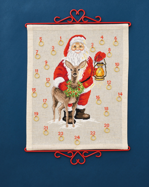 Embroidery Kit Santa Claus and reindeer 35 x 43 cm / 13.78 x 16.93 in B5125/35