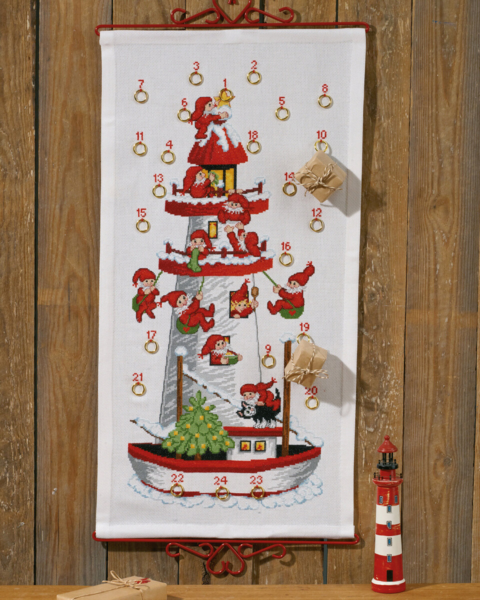 Embroidery Kit Nisse Lighthouse B5125/35 35 x 68 cm / 13.78 x 26.77 in