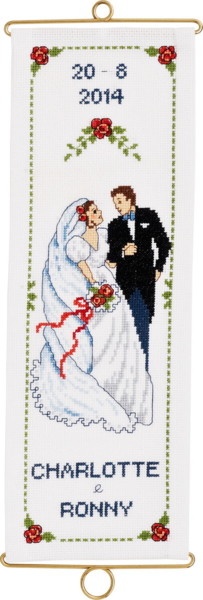 Embroidery Kit Wedding 2014 M/5188/14 14 x 40 cm / 6 x 16 in