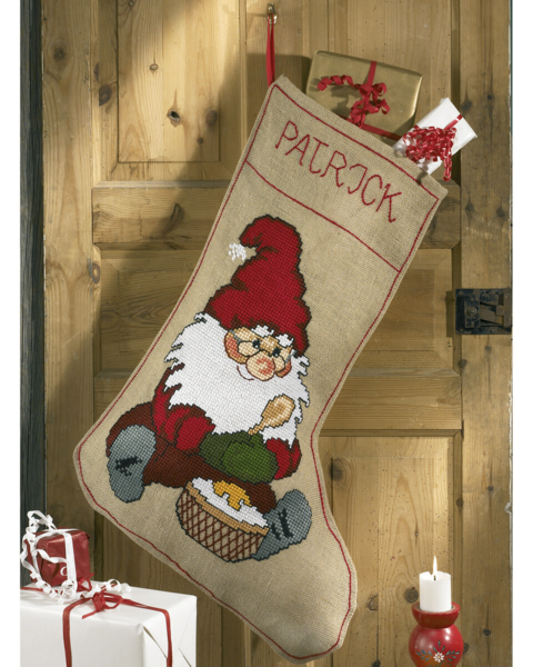 Embroidery Kit Santa with porridge 57 x 80 cm / 22.44 x 31.50 in