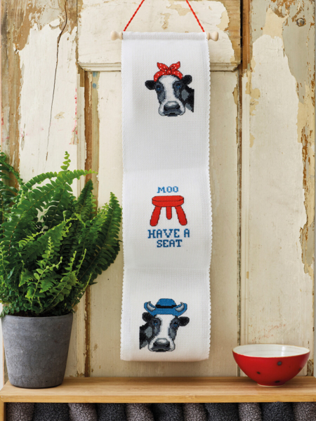Embroidery Kit Moo, have a seat B5129/12 12 x 60 cm / 4.72 x 23.62 in