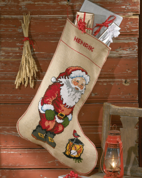 Embroidery Kit Christmas Stocking XL 57 x 80 cm / 22.44 x 31.5 in
