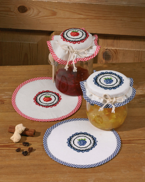 Embroidery Kit Blackberries 2 pk 16 cm / 6.30 in dia.