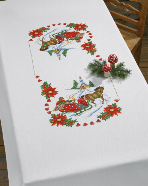 Embroidery Kit Church, Cane & Star 140x220 cm/55.12x86.61 in