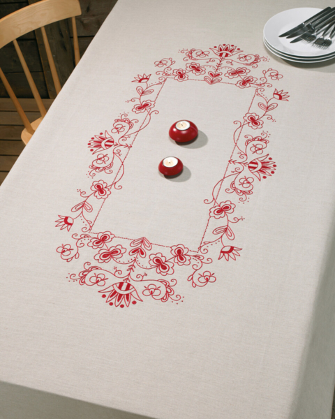 Embroidery Kit Classic Red 140 x 230 cm / 55 x 91 in