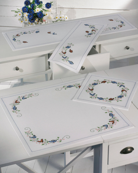 Embroidery Kit Butterflies 23 x 67 cm / 9 x 26 in