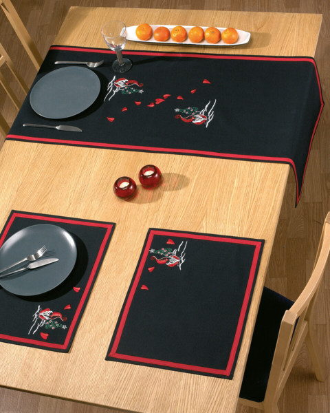 Embroidery Kit Gnome w/ pine 44 x 148 cm / 17.32 x 58.27 in w/ 7511/30