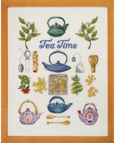 Embroidery Kit Tea Time 40 x 52 cm / 15.75 x 20.47 in