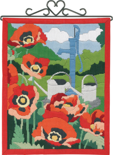 Embroidery Kit Poppies 30 x 38 cm / 12 x 15 in