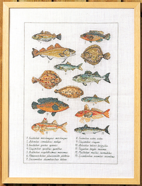 Embroidery Kit Fish 41 x 56 cm / 16.14 x 22.05 in 5676