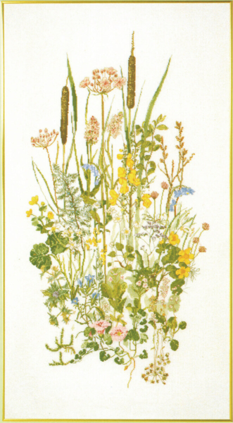 Embroidery Kit Aquatic Plants II 60 x 110 cm / 24 x 43 in