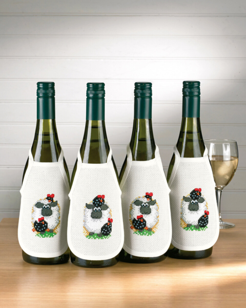 Embroidery Kit Sheep apron 4 x 10 x 15 cm / 1.57 x 3.94 x 5.91 in