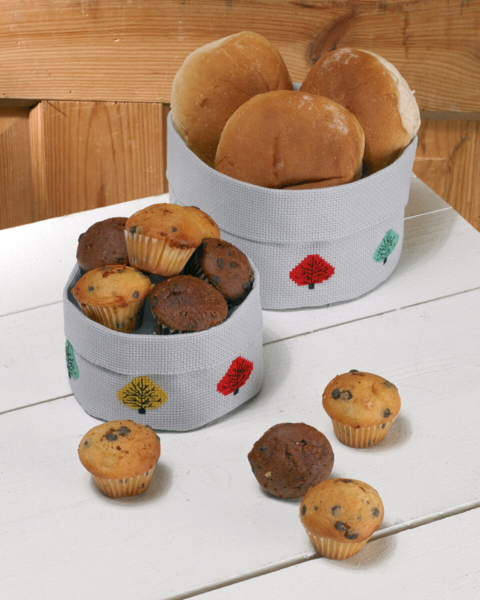 Embroidery Kit Large basket trees 17 Ø / 6.69 dia.