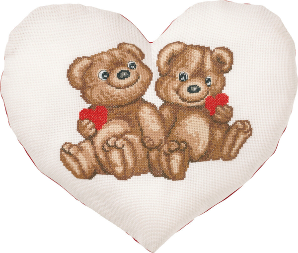 Embroidery Kit Bear Pillow 36 x 30 cm / 14.17 x 11.81 in
