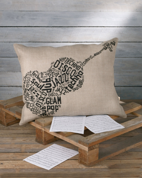 Embroidery Kit Double Bass Pillow 62 x 50 cm / 24 x 20 in